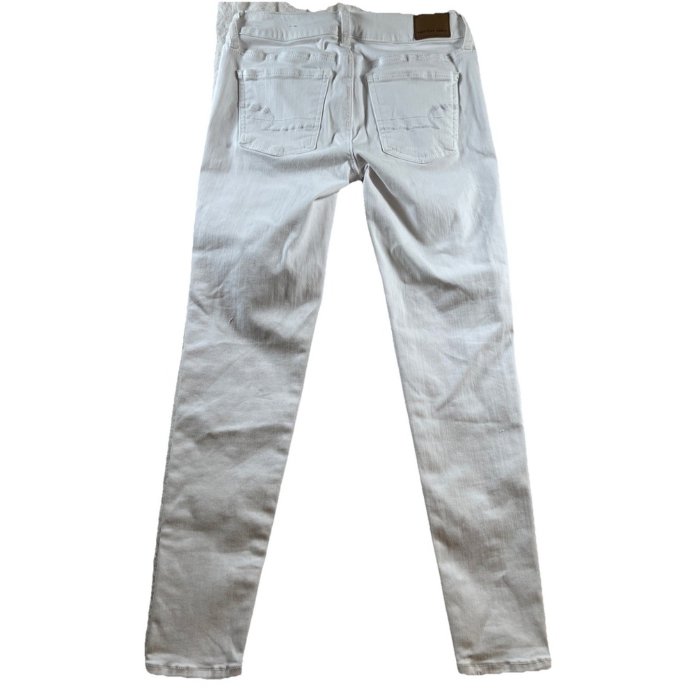 American Eagle Jeggings Womens 4 Short White Next Level Stretch Pants High Rise - Picture 2 of 9